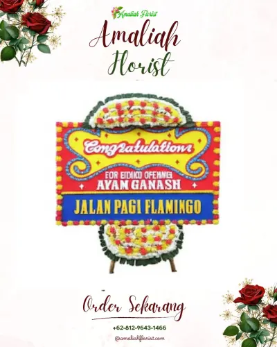 Bunga Papan Congratulation di Aula Kodim 1016 Palangkaraya